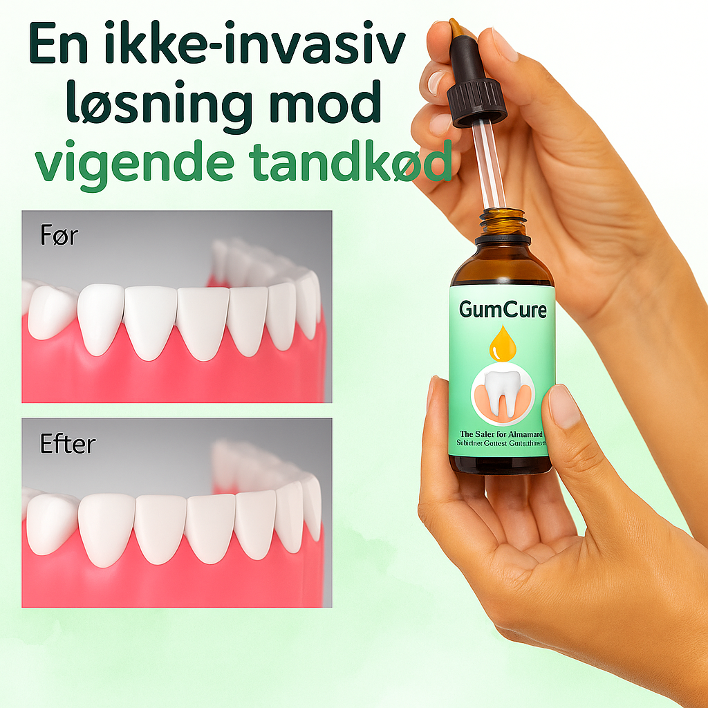GumCure™ | Gendanner tilbagetrækket tandkød i 93 % af tilfældene inden for 4 dage!