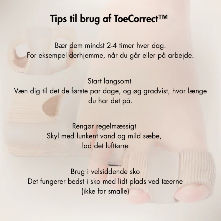 ToeCorrect™ - Verdens førende ikke-kirurgiske tåkorrektor – farvel til knyster og smertefulde skridt