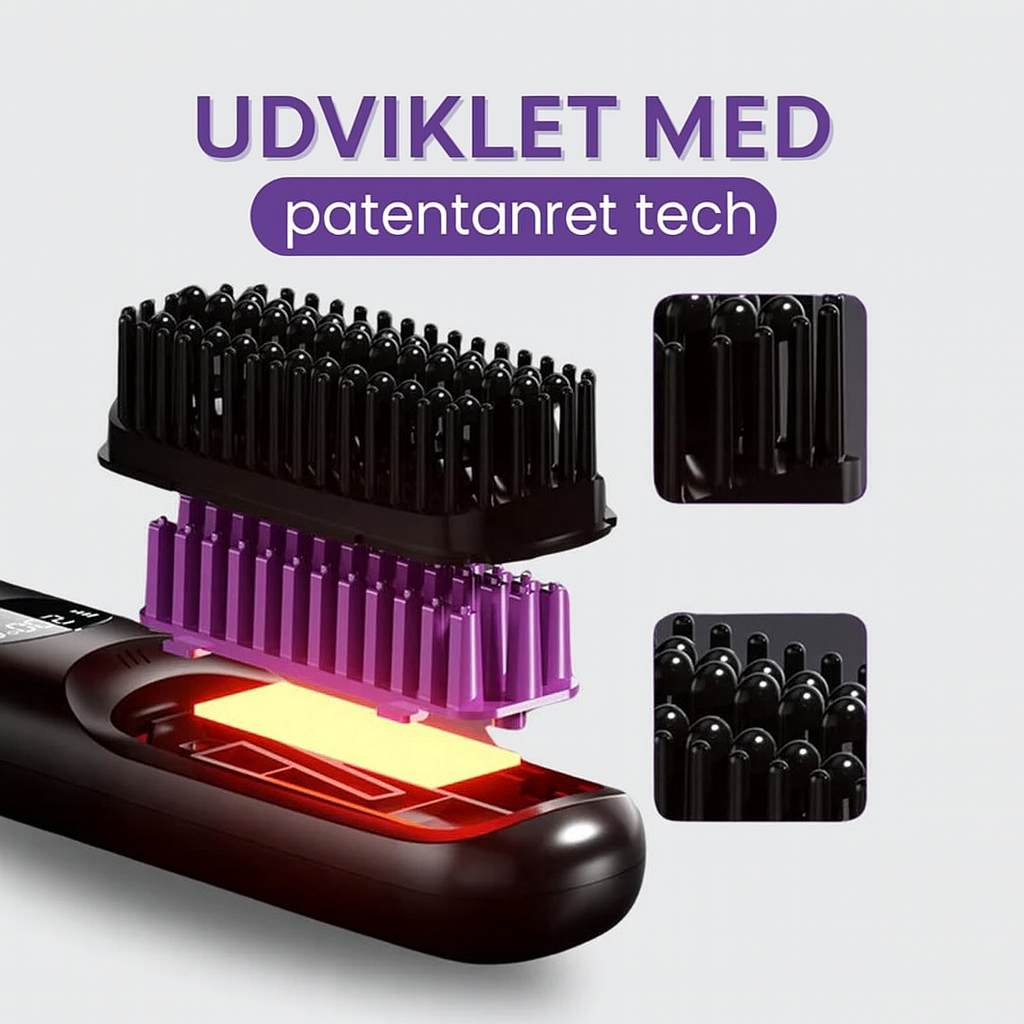Veluxe™ GoBrush PRO - Sig farvel til dårlige hårdage med denne bærbare glattejernsbørste