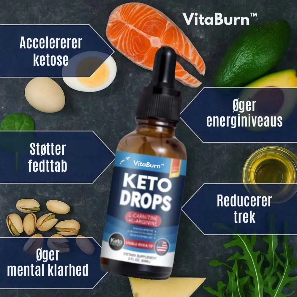 VitaBurn™ Keto Drops - Tab 5-7 kilo på bare 7 dage!