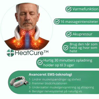 HeatCure™ - Professionel dybdegående varmemassage til din nakke