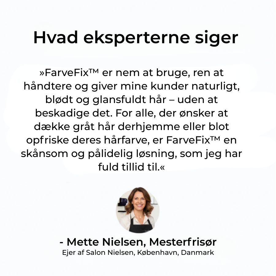 FarveFix™ - Den nemmeste måde at skjule gråt hår på naturlig vis
