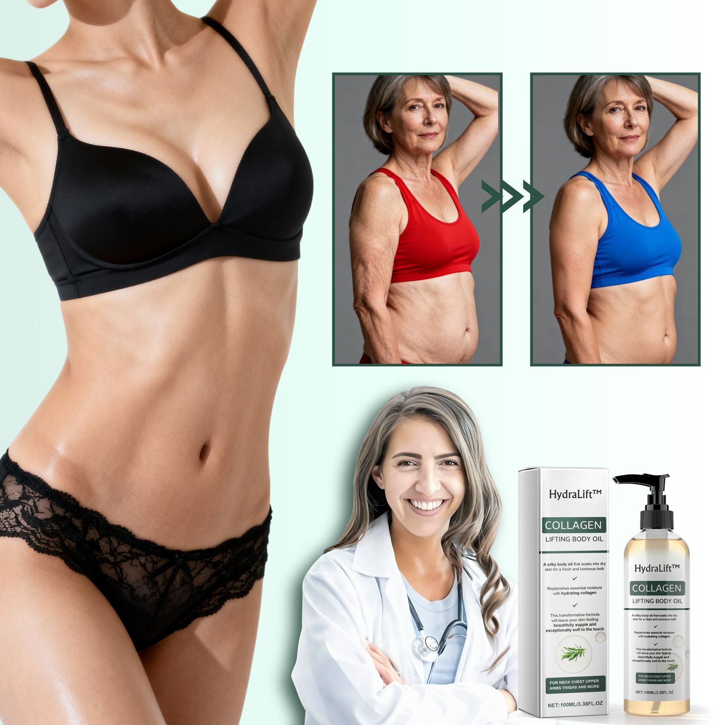 HydraLift™ - Firmaer og løfter slap hud med 98 % på 24 timer