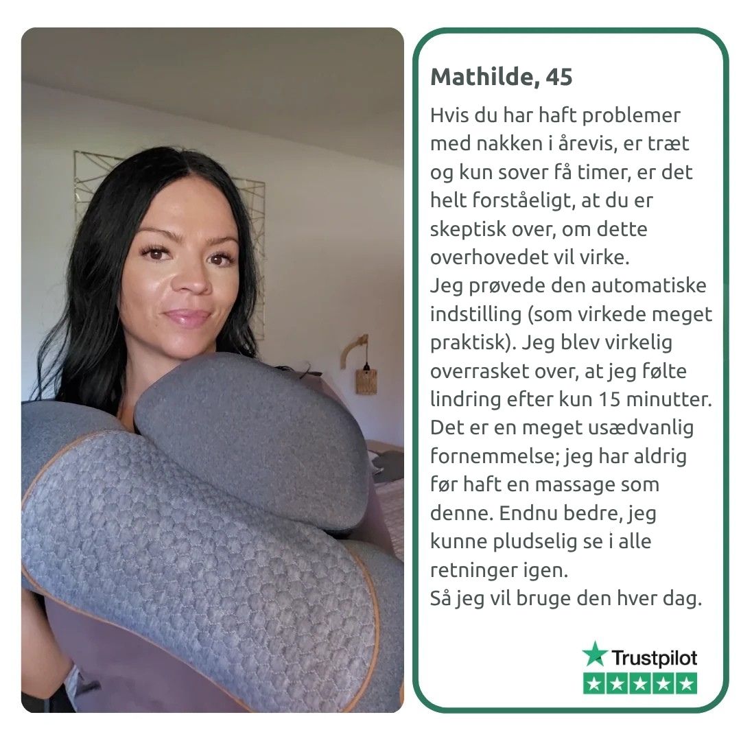 NeckPulse™ - Forebyg eller lindrer nakkesmerter på naturlig vis og korriger en foroverbøjet kropsholdning på kun 15 minutter om dagen