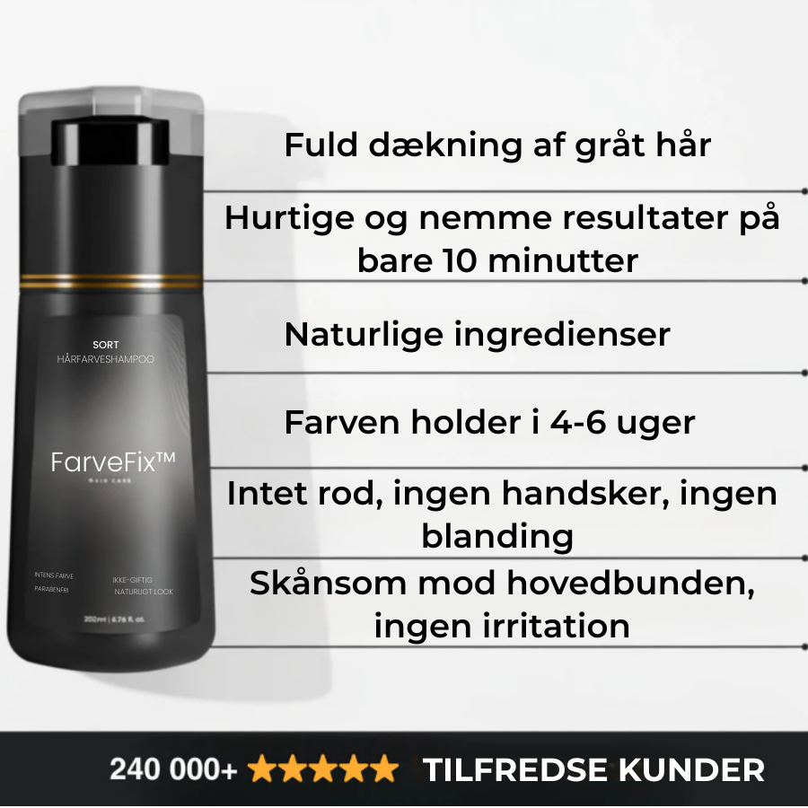 FarveFix™ - Den nemmeste måde at skjule gråt hår på naturlig vis