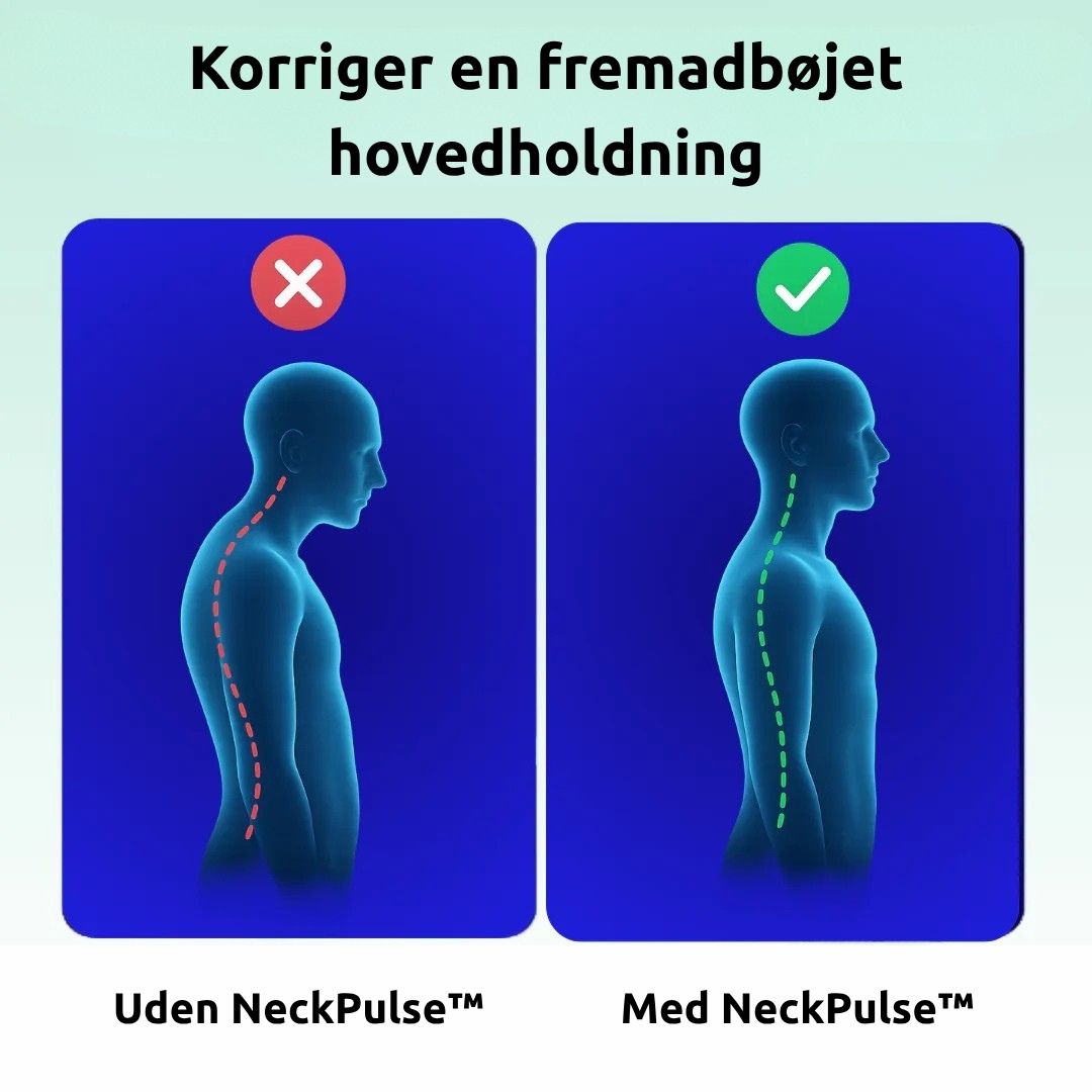 NeckPulse™ - Forebyg eller lindrer nakkesmerter på naturlig vis og korriger en foroverbøjet kropsholdning på kun 15 minutter om dagen