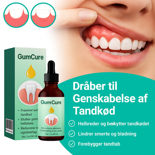 GumCure™ | Gendanner tilbagetrækket tandkød i 93 % af tilfældene inden for 4 dage!