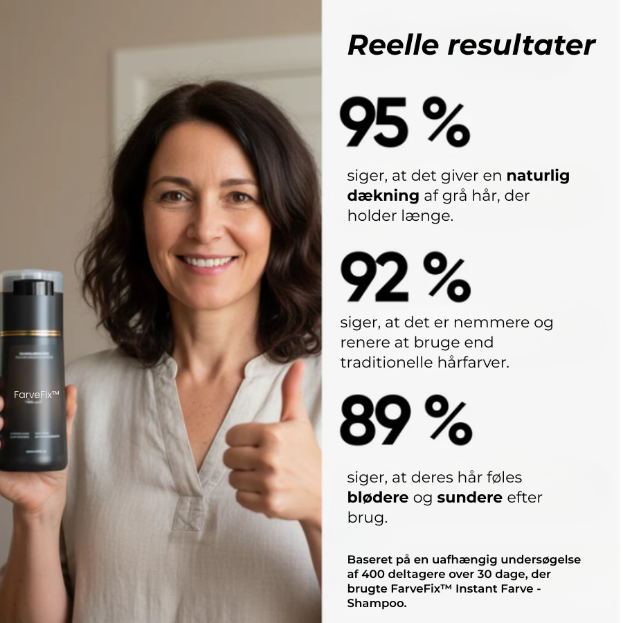 FarveFix™ - Den nemmeste måde at skjule gråt hår på naturlig vis