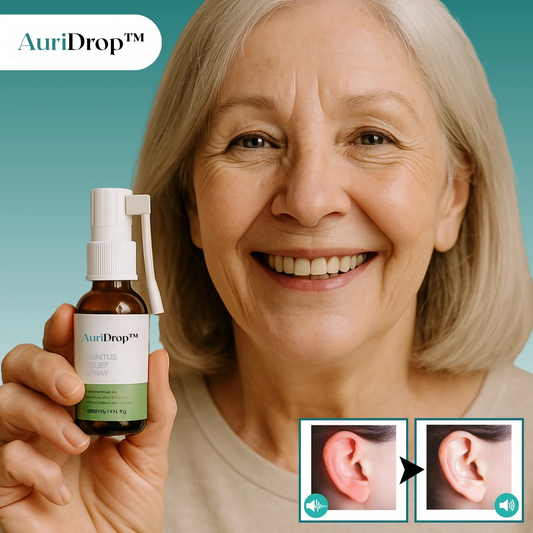 AuriDrop™ -  Spray til øjeblikkelig lindring af tinnitus | Eliminerer ringetoner og summen i ørerne inden for 48 timer!
