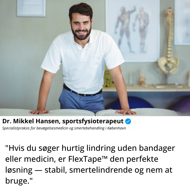 FlexTape™ - Fysioterapeut-testet knæstøtte på sekunder!