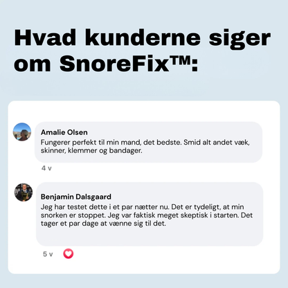 SnoreFix™ - Lindre snorken uden kæbesmerter